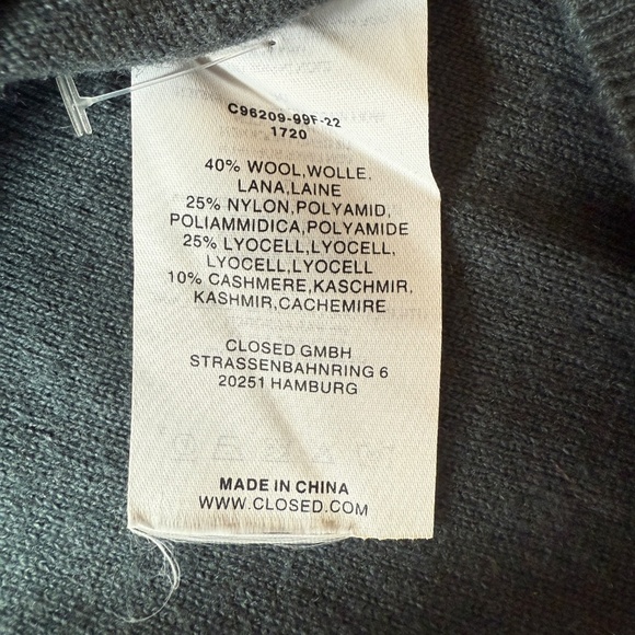 CLOSED CARDIGAN SWEATER WOOL CASHMERE PREPPY DESIGNER LUXURY OFFICE FALL TIME - Picture 11 of 12